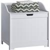 Bath Vida Home Discount Priano Bagno Biancheria Cabinet Armadio Petto Pattumiera Cestino in Legno, Colore: Bianco