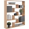 KUBUTKU Libreria grande da parete con 7 scomparti, 119 x 103 x 18 cm, REGAL-17