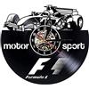 AGlitw Creative Racing Formula F1 Theme Car Vinyl Vinyl Record Orologio da Appendere per Secondi Design Creativo