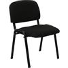 AVANTI TRENDSTORE Ustica - Sedia per sala d'attesa, impilabile, in colore nero in metallo e sedile e schienale imbottiti. Dimensioni LAP ca. 54,5x81,5x58 cm