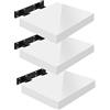 WOLTU Mensola da Muro, Set di 3, Scaffale Sospeso da Parete Libreria Piccola per Soggiorno Cameretta Porta CD DVD, Pannello MDF 30x22,9x3,8cm, Bianco, RG9489ws-3