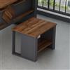 Homidea Boss tavolino - Moderno tavolino da salotto con ripiano, 60×45×43,6 cm (tavolino-antracite-quercia)