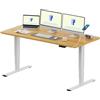 FLEXISPOT Scrivania Regolabile in Altezza 160×80 cm con Doppio Motore e Porta USB, Piano Monoblocco da 25 mm, Gambe a 3 Sezioni, Portata 120 kg, 4 Memorie, Rilevamento Ostacoli