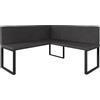 Vicco Gruppo panca ad angolo Ravon, Antracite, 150 x 150 cm, adatta come panca da pranzo per cucine e zone pranzo