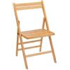 Spetebo Sedia pieghevole in bambù naturale - 78 x 44 cm - Sedia da cucina pieghevole in legno FSC - classica sedia in legno per uso domestico