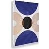 Giallobus - Quadro - Mid Century - Blu - 04 - Tela Canvas Telaio Standard - 100x140 - Pronto da Appendere - Quadri Moderni per la casa