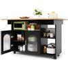 Huayz Isola da cucina, moderna mobili da cucina, mobile da cucina, carrello da portata rimovibile, buffet, carrello da pranzo con venature del legno, armadio a buffet, tavolo da pranzo multifunzionale