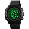 L LAVAREDO Orologio sportivo digitale da uomo, impermeabile, militare, per attività all'aperto, grande, con cronometro, LED, retroilluminazione, sveglia, data, orologio da polso, nero, Digitale