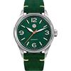 Generic San Martin SN033G 38.5mm Retro Uomini Pilota Orologio Intagliato Moneta Lunetta YN55 Orologi da polso meccanici automatici in vetro zaffiro, Verde