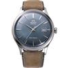 Orient Classic Bambino V4 - Orologio Uomo Automatico a Carica Manuale Casual Cinturino In Pelle Giallo Cassa In Acciaio Quadrante Blu - RA-AC0P03L30B RA-AC0P03L