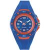Navigare Orologio NA232 Navigare Mykonos da ragazzo al quarzo con pulsante luce, resistente all'acqua, cinturino in morbido silicone (Blu elettrico)