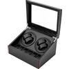 OUKANING 4 + 6 Nero Automatico Caricatore Orologi, Scatola Di Lusso Orologi Scatola Automatica Orologio Winder per Orologi, Display, Regalo, Di luss