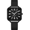 BIEWO Orologio da donna impermeabile, sportivo, con grande digitale 3D, cinturino in morbido silicone, orologio da infermiera unisex, Tutto nero