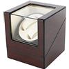 MINUS ONE Scatola per orologi, caricatore automatico per orologi, 100 - 240 V, caricaorologi per 2 orologi automatici, cassa dell'orologio silenziosa finestra