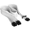 Corsair Cavo Premium a 12+4 pin PCIe Gen 5 12VHPWR 600W con manicotto individuale, tipo 4, BIANCO (CP-8920332)