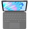 Logitech Combo Touch - Tastiera e custodia folio - con trackpad - retroilluminata - Apple Smart connector - QWERTY - GB - Grigio Oxford - per Apple iPad Air da 11 pollici (M2, M3)