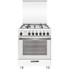 Glem SA664VWH - Cucina a gas con forno a gas 4 fuochi, 60x60 cm, colore Bianco, Classe energetica A