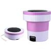 Generico Lavatrice pieghevole portatile da 7 litri. Piccolo secchio for biancheria automatica(Purple)