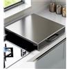 Generico Copertura for fornello a gas leggero, coprifornello for bruciatori, griglia for fornello da cucina(Gray,35x40x7cm/13.8x15.7x2.8in)