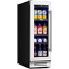 Yeego Frigorifero per bevande, da 30,5 cm, da incasso o autoportante, 60 lattine per bevande con porta in vetro, mini frigo per bottiglie e lattine, birra, bibite, acqua, vino