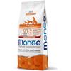 Monge Natural Superpremium Puppy and JUNIOR Duck, Rice and Potatoes, cibo per cani per tutte le razze (cibo secco per cani con anatra, riso e patate, molto ricco di fibre e vitamine, 12 kg)