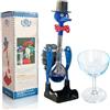 NNBWLMAEE Novelty Drinking Water Bird Toy, Perpetual Motion Bobbing Glass Duck - Fun Desk Decor, Educational Science Ornament & Stress Relief Toy for Home & Office, Creative Prank Gift (C-2)