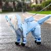 KXWDKJ Giacca impermeabile per cani di piccola taglia, con piedi e coda avvolti per Bichon Teddy Chihuahua Maltese (blu, S)