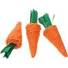 Kodbww 3PC l Macinazione Denti Pulizia Giocattolo A Forma di Carota Tan Criceto Masticare Giocattolo per Gerbillo Cincillà Riccio