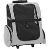 vidaXL Carrello per animali domestici 3 in 1 design grigio 48x32x(57-106)