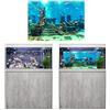 YOUTHINK Acquario Adesivo, Sfondo Decorativo per Acquario con Motivo di Coralli, Carta da Parati Subacquea per Serbatoio di Pesci (61 x 30 cm)
