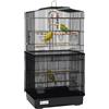 PawHut Gabbia per Uccelli Portatile per Pappagallini 46.5x35.5x92cm Nero