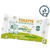 AMORE MIO | 150 Salviette Toilette alla Camomilla per Cani, Gatti e Animali Domestici, Lenitive e Antiodore, Salviette Intime Biodegradabili per Animali 19x30 cm - 5 Confezioni da 30 Salviettine