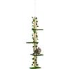 PawHut Albero Tiragraffi per Gatti Alto 202-242 cm a Soffitto in Juta Verde