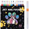 Duroecsain Smalto per Unghie Sicuro per Animali Domestici, 12 Colori, con Punta a Pennello | Formula Morbida Resistente all'Acqua e all'Usura, Input di Toilette per Piccoli Animali Domestici
