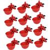SUPVOX Distributore di Acqua Automatico Tazze per Abbeveratoi di Pollo Regolabili per Pollame in ABS Rosso, 12 Pezzi Facile da Usare Colore Casuale per Allevamenti di Galline Domestici