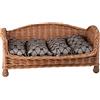 e-wicker24 Alles aus Weide e-wicker24 Naturale Cesta per cane in Vimini Lettino cane Rialzato Divanetto per Cuccioli e Adulti Taglia Media Lettini Calmante Animali (74 x 52 H39, beige)