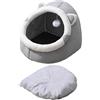 Generico Grotta Morbida Per Gatti - Cuccia Gatto Interno Semichiusa Con Giocattolo Sospeso E Batuffolo, Interno Rimovibile E Lavabile, Ideale Per Gatti, Cuccioli, Per Camera Letto E Temperature Fredde