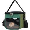 DONGKER Borsa per il Trasporto di Piccoli Animali, Borsa da Viaggio Animali con Tracolla e Tappetino Rimovibile, Marsupio Portatile per Criceti, Petauri dello Zucchero e Scoiattoli Volanti