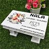 Generic Panca commemorativa Personalizzata per Pet Pet Human Custom Pet Memorial Stone con Foto variopinte Pet Grave Marker Dog Headstone Cat Tombstone Perdita di Regali Pet Memorial Garden Plaque (E)
