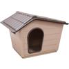 Croci Canile Villa Recycled - Cuccia Smontabile per Cani, Cuccia da esterno in Materiali Riciclati, Tetto Asportabile, 60X50X41 CM