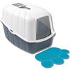 Pet's Market Toilette Lettiera Chiusa Komoda con Tappetino per Igiene Gatti con Porta Basculante Paletta e Filtro al Carbone colori assortiti Alta Qualità 54X39X40H (Con Tappetino)