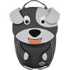Affenzahn Amico Piccolo Zaino per l'asilo per bambini da 1 a 3 anni ergonomico riflettente linguetta con targhetta per il nome Cane - Grigio