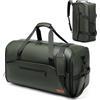 Moulyan - Borsone da viaggio convertibile con scomparto per scarpe, 3 in 1, impermeabile, con tracolla, per uomo e donna, Grenn scuro, 1983 cc, Borsa porta abiti da viaggio