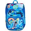 SJ GANG STYLE JAM GANG Zaino Scuola Primino SPACE RIDE, Blu, 20L, Monoscomparto, Doppia tasca frontale, Tasca portaborraccia, Applicazione Astronauta 3D, Scuola elementare, Bambino