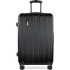 bugatti Lima Valigia rigida 77,5 x 52 x 31,5 cm, 4 ruote con lucchetto, 91,7 Litri, TSA - Nera