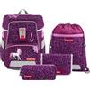 Step by Step Set di 5 zaini per la scuola Space, ergonomici con riflettori, regolabili in altezza con cintura in vita, a partire dalla prima classe, 20 l, Pretty Unicorn Nuala - Rosa, 28 x 37 x 20 cm