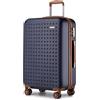 KONO Valigia Trolley Grande 75cm Valigie Rigide Leggero con TSA Lucchetto e 4 Ruote Girevoli, Blu