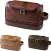 FENGHUO Borsa da toilette personalizzata per uomo, Borsa da toilette in pelle PU impermeabile, Regalo per Natale, compleanno, festa del papà