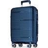POSH Valigia L 65x45x27 cm - Bagagli rigida da 62 L in polipropilene - Trolley ultraleggero da 3,2 kg con serratura TSA e doppie ruote silenziose a 360° - Robusta viaggio da stiva con ruote