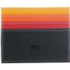 mywalit Porta carte di credito su entrambi i lati, in pelle, multicolore, con finestra per 6 carte di credito, Ritmo Nero, std, classico